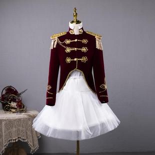 舞台剧演出男女鼓乐队制服情侣写 廷装 高档2话022新宫款 服红色欧式