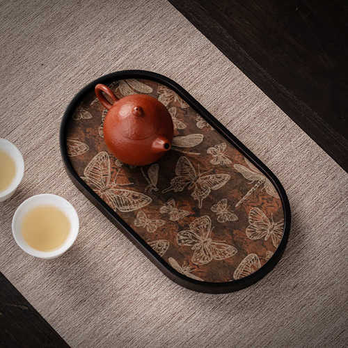 吸水速干茶杯垫茶托新中式国风轻奢杯托陶瓷茶道配件隔热垫文玩