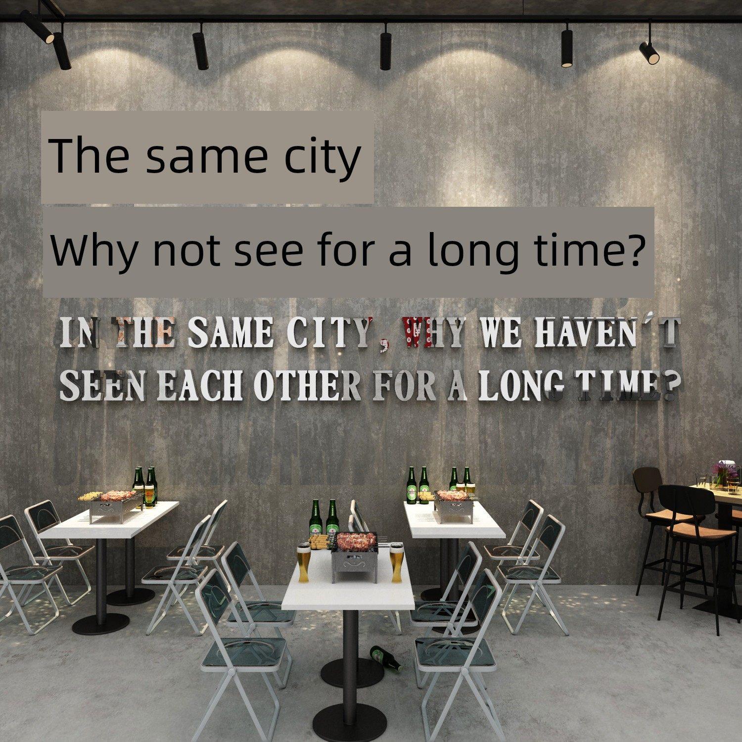 网红签到照片工业风格烧烤店装修小青吧工作室背景图片墙创意氛围