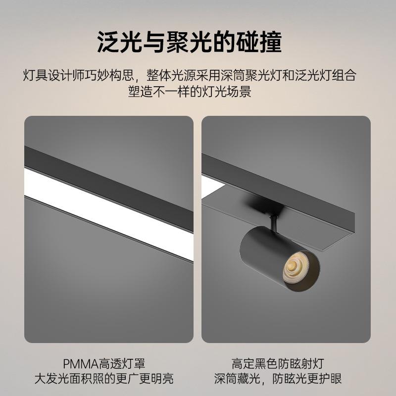 超亮led射灯长条补光灯一体式服装店铺展厅健身房商用办公吊灯