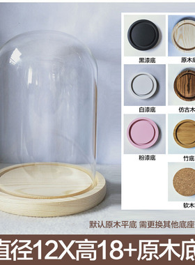 钟表核桃品摆件玻璃罩干花玻璃罩手工卡通保存瓶应援棒