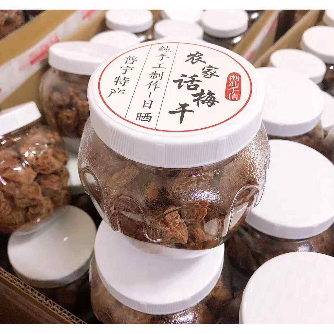 潮品浓潮汕普宁特产农家话梅干纯手工农家话梅网红干孕妇零食500g