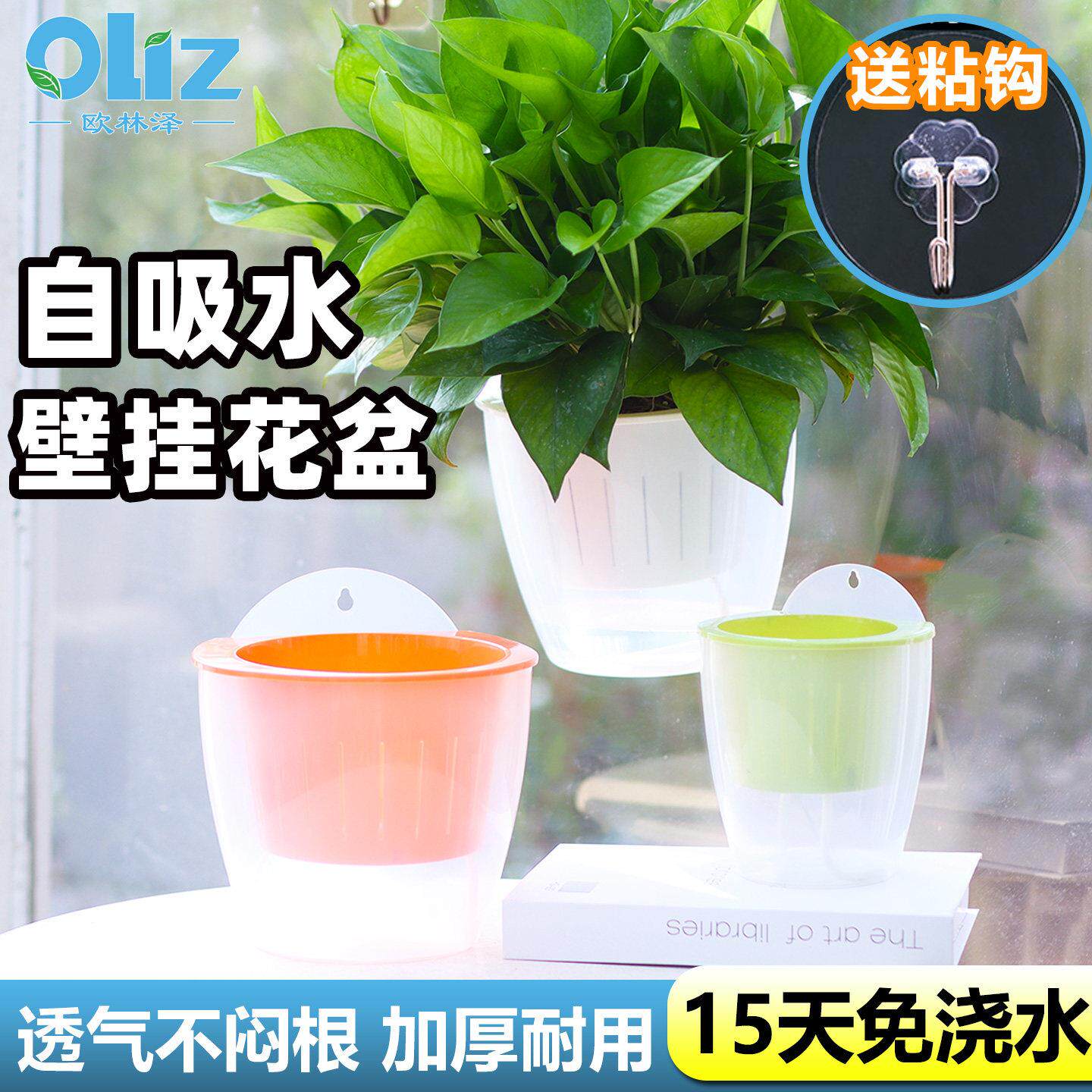 新疆包邮壁挂花盆垂吊吊兰花盆悬挂式花盆透气吊盆挂篮盆栽懒人吸