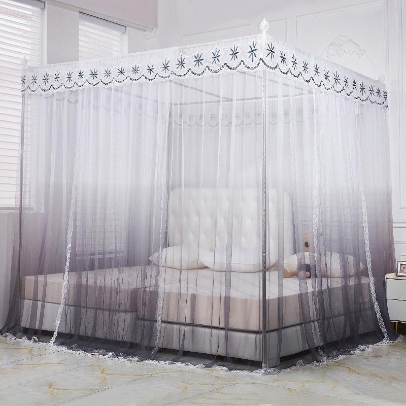 小床蚊帐落w1tr定制蚊拼接地大加宽  定炕床加大宫廷做榻榻米