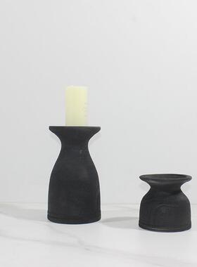 现代家新中式蜡烛台复古装饰居摆品件民宿JIA厅样板间玄关餐厅客