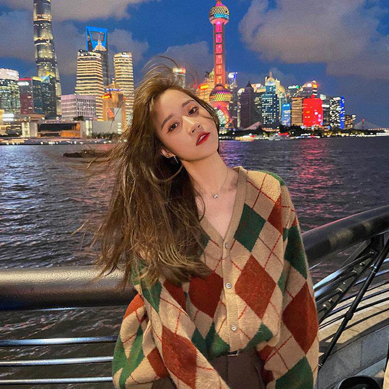 毛衣外套开衫女春秋2025年新款英伦学院风针织衫韩版宽松减龄上衣