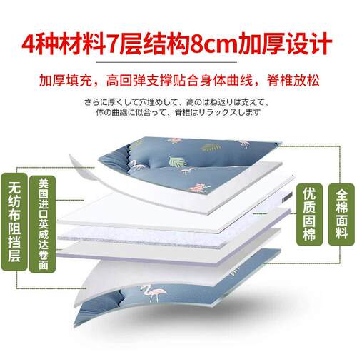 AF75986HSL学生宿舍垫床0.m9床单人加6厚软垫被折叠上下铺寝室床