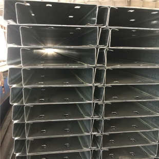 加工C型钢 热镀锌Q235 C型钢41*41*2 镀锌檩条  冲孔 上海