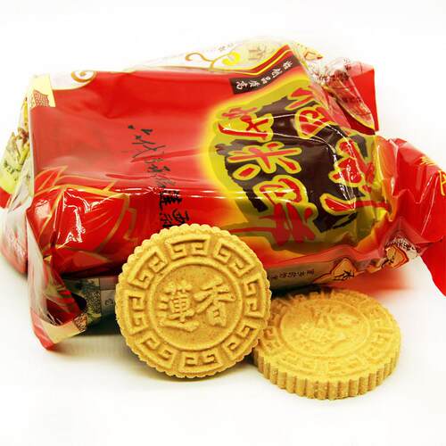 阳江特产瑞莲莲香炒米饼700克大饼袋装筒装传统糕点休闲小吃绿豆