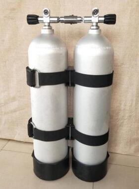 双气瓶式6L潜水空气呼吸器装备双气瓶组合背架30mpa残压表调节器