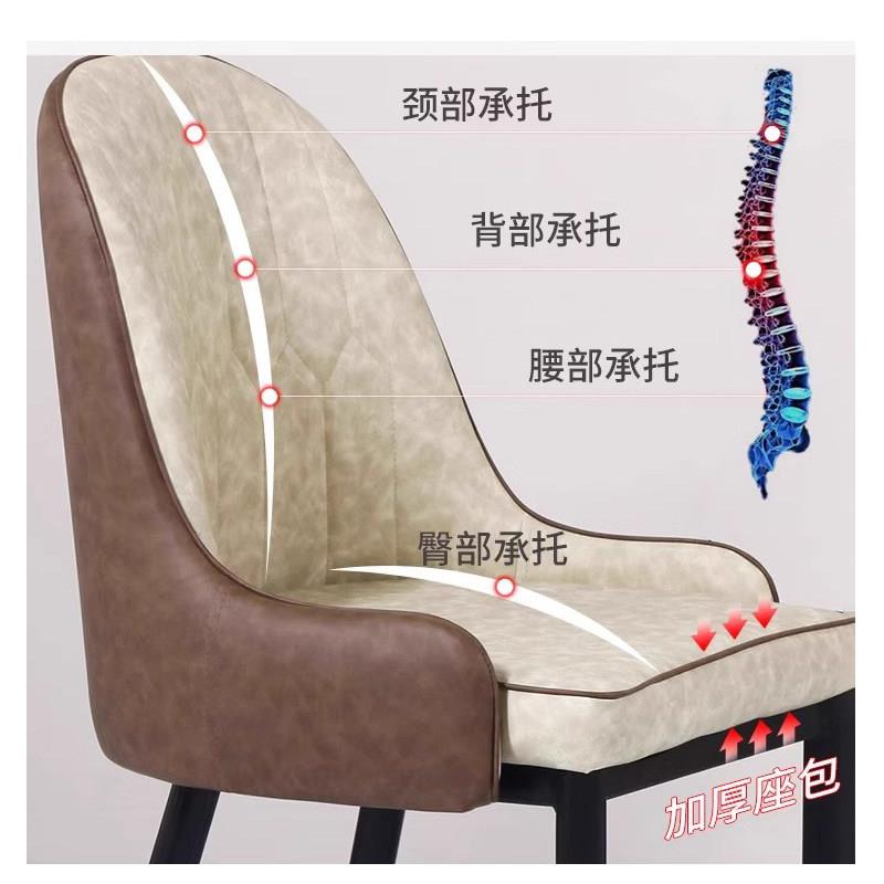 餐椅家椅用餐桌椅子背轻奢高级茶椅麻将靠凳子铁艺子妆椅休闲0001