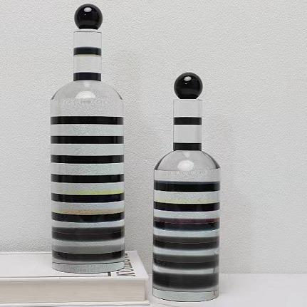 现代轻奢水晶气泡酒瓶酒柜装饰品摆件创意家居样板房客厅软装饰品