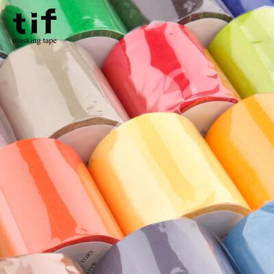 tif tame 宽和纸胶带 可书写 纯色 10米 基础打底 彩色 手账 手撕