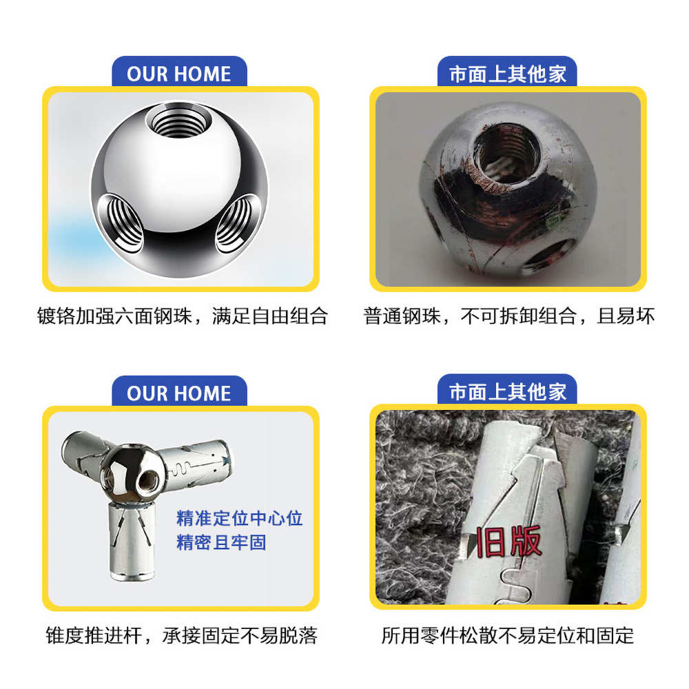 USM床头柜卧室不锈钢模块柜组合中古餐边柜家用沙发边柜置物推车