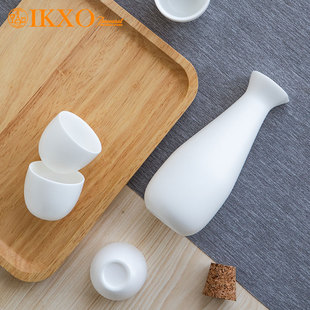 酒具套装 IKXO温酒器羊脂玉瓷家用清酒黄酒烫酒壶日式 白酒杯煮酒器