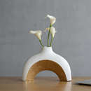 电镀金异形陶瓷花瓶高级百搭室内简约插花装 饰工艺品摆件批发