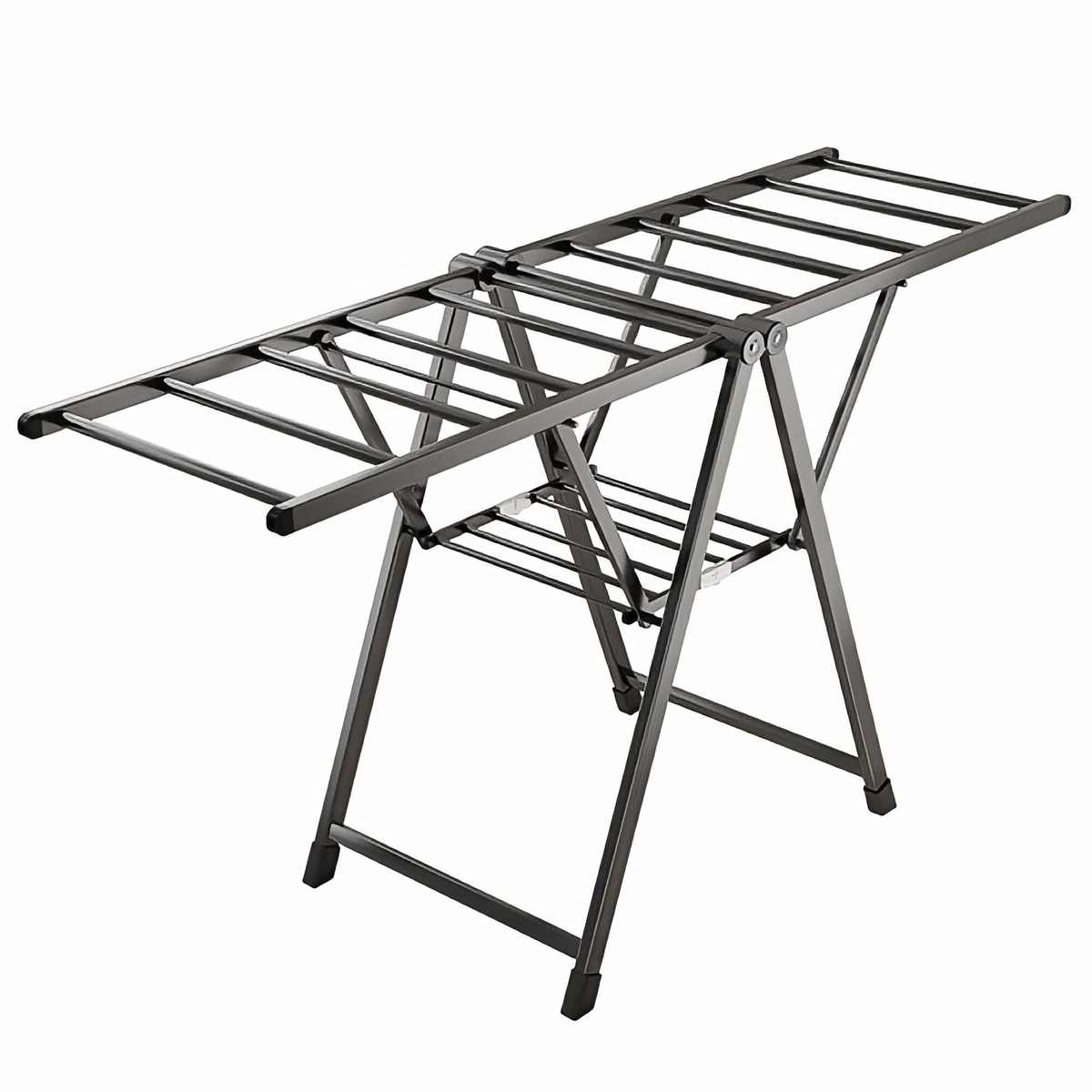 室内翼型晾衣服晾衣架安装晒被子铝合金落地收纳奢免凉轻衣架折叠