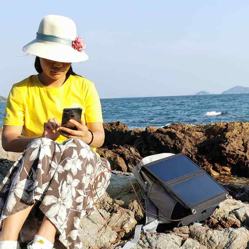 太阳能折叠包手机太阳能充电器 手持光伏发电 便携式折叠太阳能板