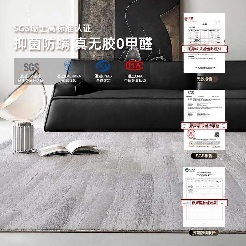 现代轻奢地毯客厅防滑大面积满铺卧室易打理防水高级抗菌别墅地毯