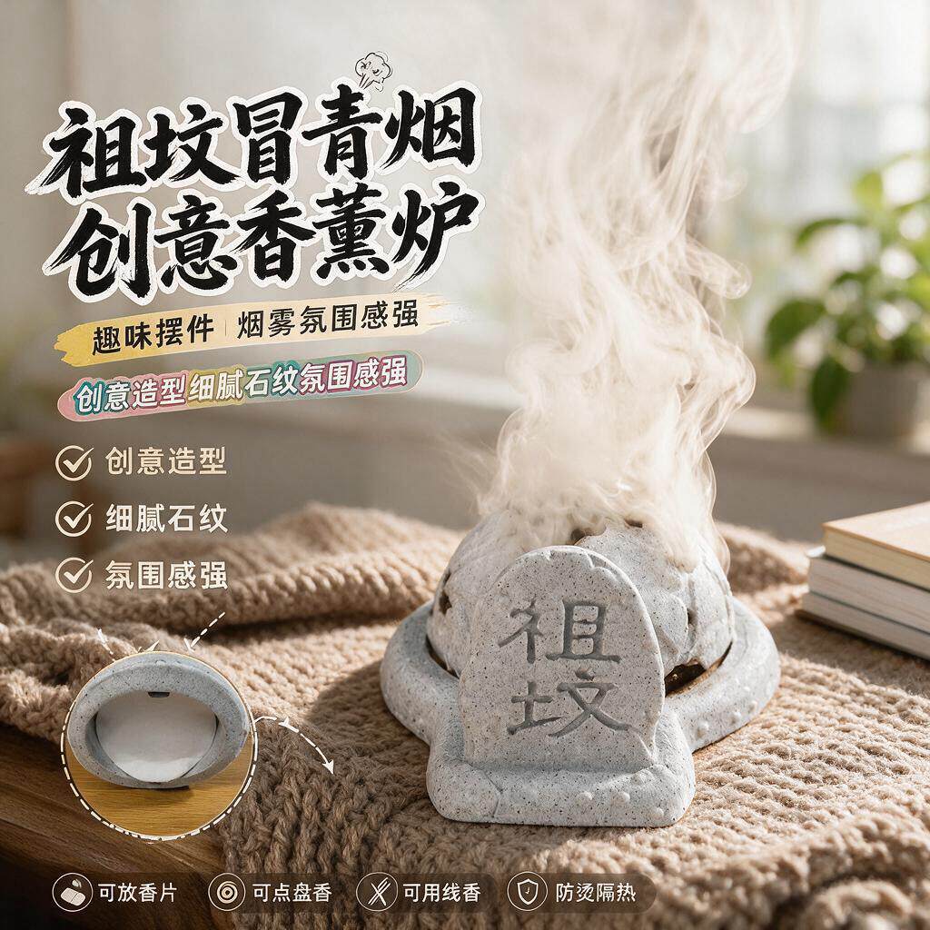 祖坟冒青烟摆件创意搞怪抽象猎奇稀奇古怪小玩意生日礼物送女男生