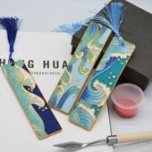 书签DIY材料包 成品非物质文化遗产手工花丝搪瓷书签入门级热身活