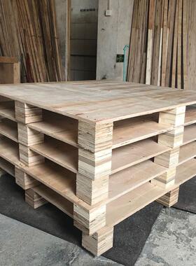 出口胶免熏蒸卡板木托承重STH2T叉车货架物流地台多层合板板木盘