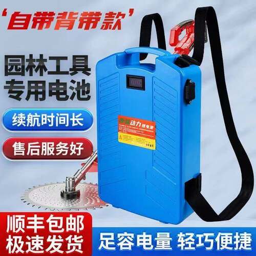24V48V60V72V电动割草机修剪机抽水泵园林通用背包式大容量锂电池