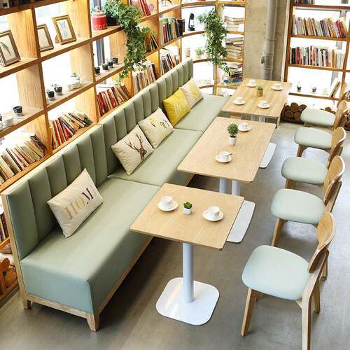 实木卡座沙发咖啡厅餐饮家具板式靠墙奶茶店火锅店西餐厅桌椅组合
