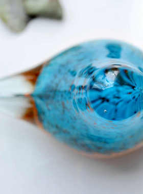 创意彩色玻璃艺术摆件 家居玻璃动物摆件 迷你彩色玻璃工艺品批发