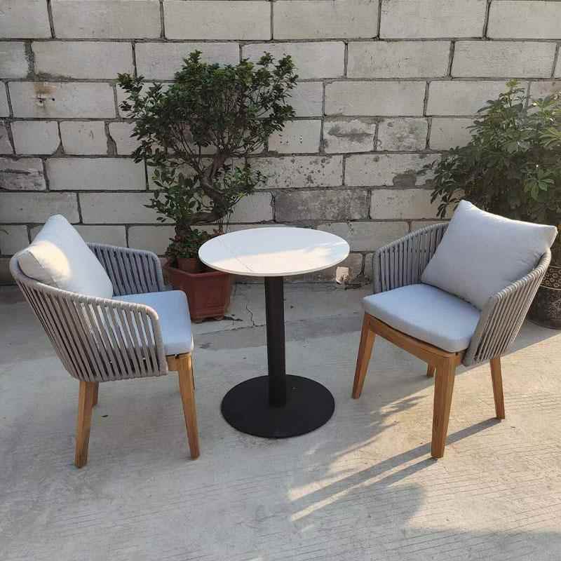 北欧设计户外沙发家具椅茶几藤编休闲组合阳光房庭院花园柚木沙发