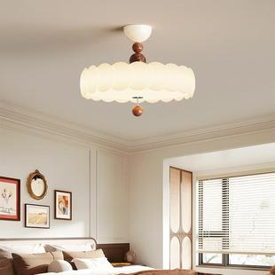 法式 吊灯中山灯具412L 卧室吸顶灯奶油风主卧书房餐厅灯高级感新款