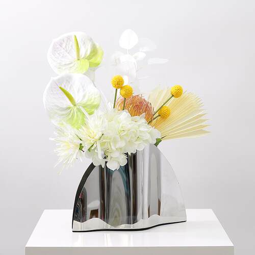 现内代轻奢仿真花厅艺摆件客楼室软装摆花072样板间售处洽谈桌装