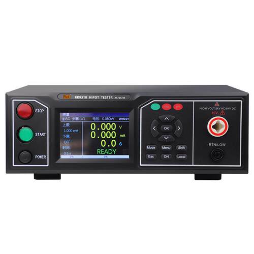 美瑞克RK9320交直流耐压绝缘仪6KV 20mA程控100G电阻电弧侦测