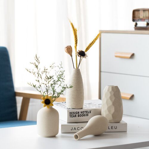 工艺品简约复古复古磨砂圆形花瓶