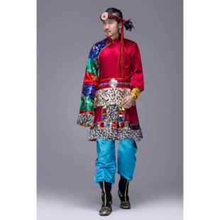 高档西贵舞蹈表云演服维族台蒙古演出服成舞人藏民族舞台装 少数民