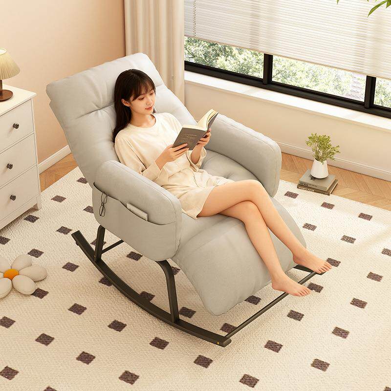 摇摇椅单人沙发摇椅大人躺椅阳台休闲椅轻奢逍遥懒人沙发椅可睡觉
