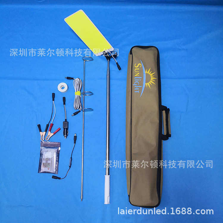 沙漠草原海滩 露营照明LED野营露营灯800W 12V 汽车应急高杆灯