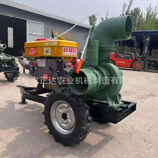 大口径柴油机抽水混流泵 8寸河道清淤抽水泵 移动式柴油灌溉泵