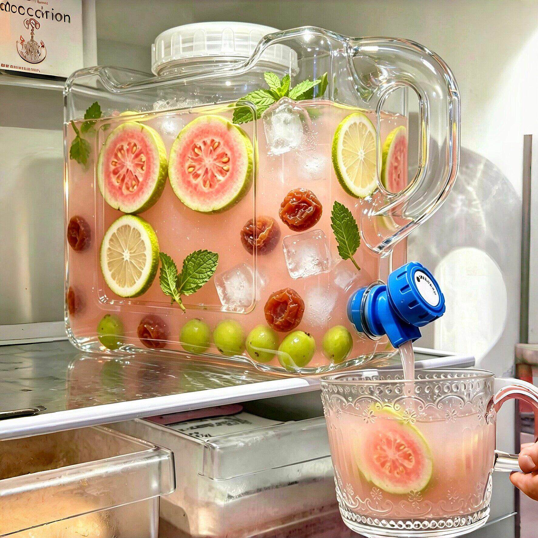 超大容量冷水壶家用带龙头冰箱储水凉水壶便携式夏日果汁冷泡壶