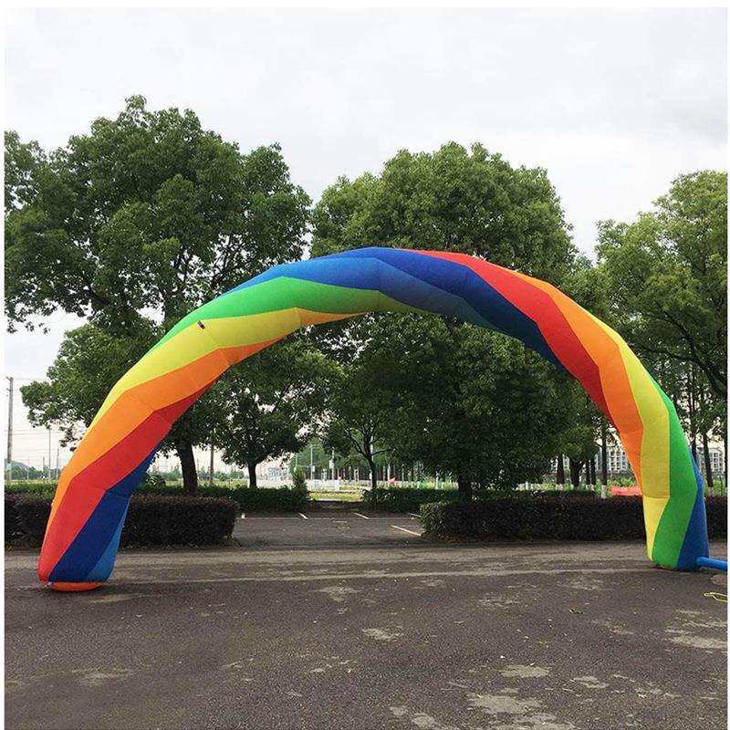 户外充气拱门开业活动庆典彩虹门广告宣传七彩喷绘充气拱门气模