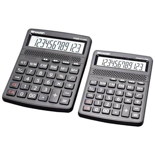 夏普计算器EL-G7600语音计算器 真人发音12位数音乐办公计算机