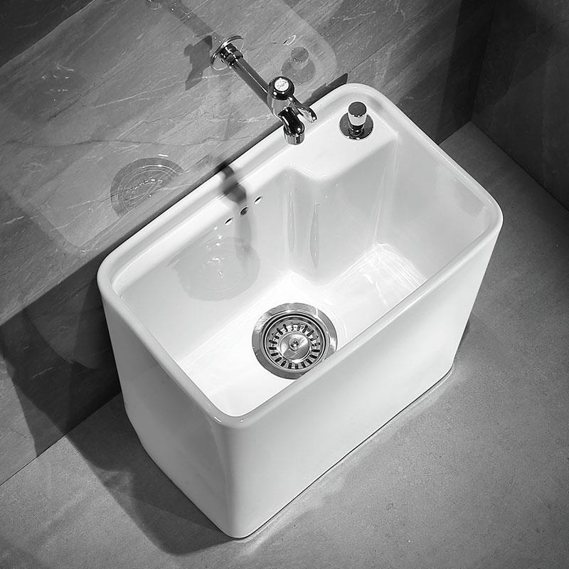 JOMOW洗拖把池阳台家用卫生间陶瓷拖布池落地式拖布池大号水槽盆