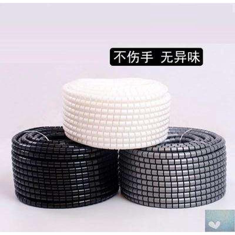 黑色编织缠绕管理线管网线收纳理线器束线管绕线器包线管集线器