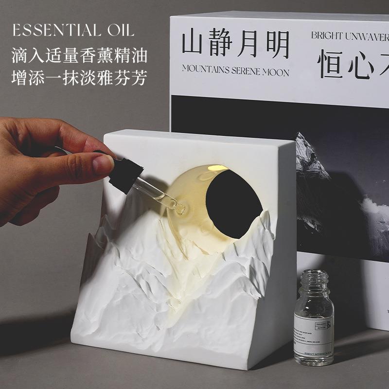 山静月明石膏香薰摆件礼盒扩香石香薰卧室高级生日礼物女孩子礼物