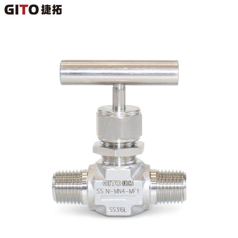 双外丝模锻体针阀316L一字手柄高压3000PSI不锈钢针阀