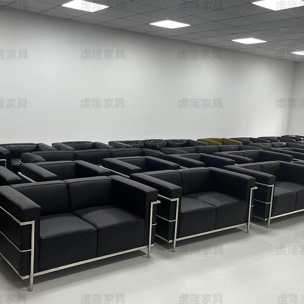 境真沙LC3发4SC店L3柯跨布西耶办公沙发设计师家皮具真皮办公沙发