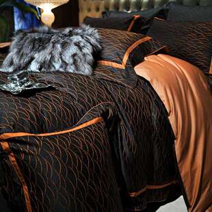 亦莱莎 套件色织提花全棉被套四件套 轻奢高端200S埃及长绒棉床品