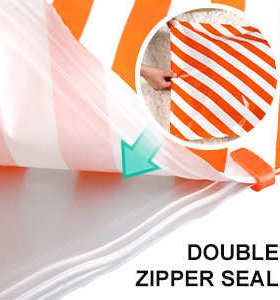 超大号真空压缩袋4个装130X100CM尼龙材质 橙色条纹图热销