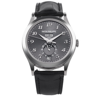 [9.8新]百达翡丽复杂功能时计18K白金自动机械男表5396G