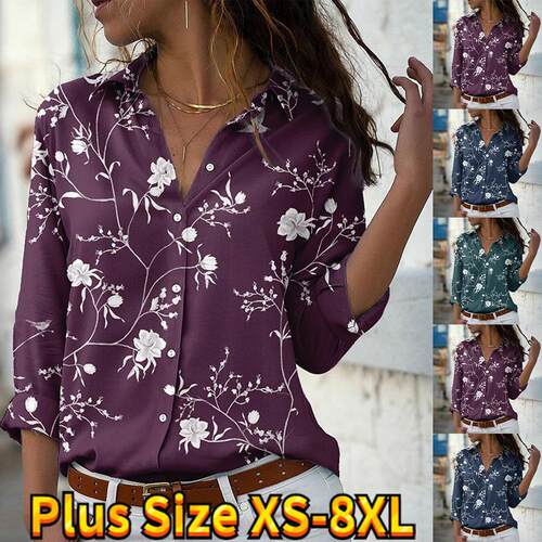 Large size shirt with long sleeves and a collar, single